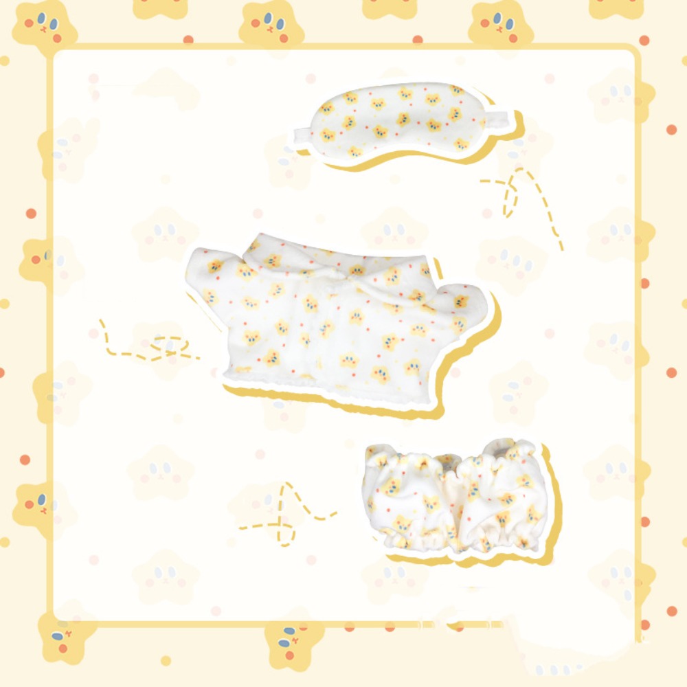 LIEYH Bộ đồ ngủ Quần áo búp bê 40cm Miếng vá vải nhung lông Trang phục thay thế Bộ đồ nhồi bông búp 