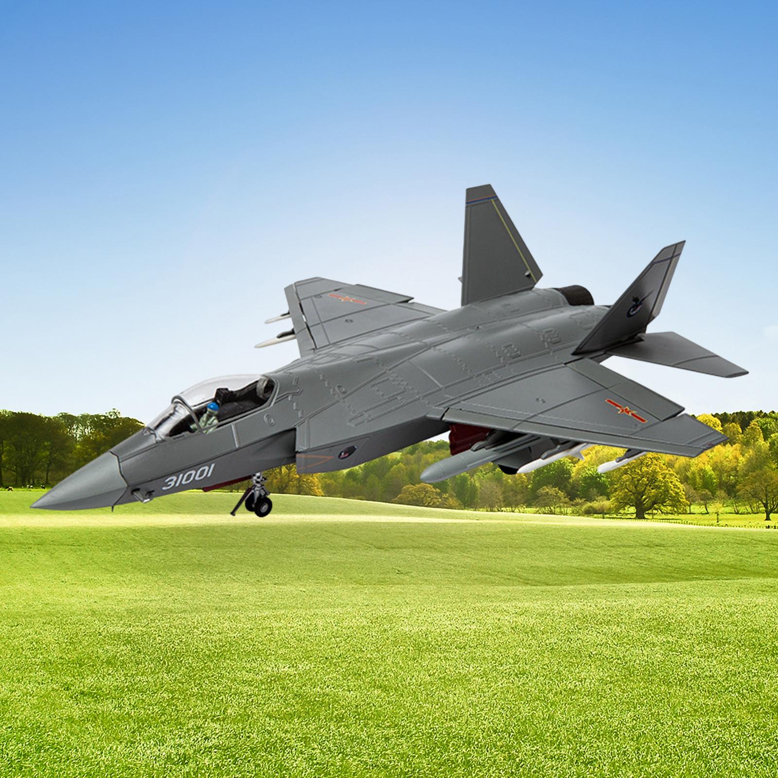 J-31 Plane Mode Chinese Air Force Miniature Toys Simulation Aircraft Model Diecast Plane Alloy Plane Holay Gifts Decoration