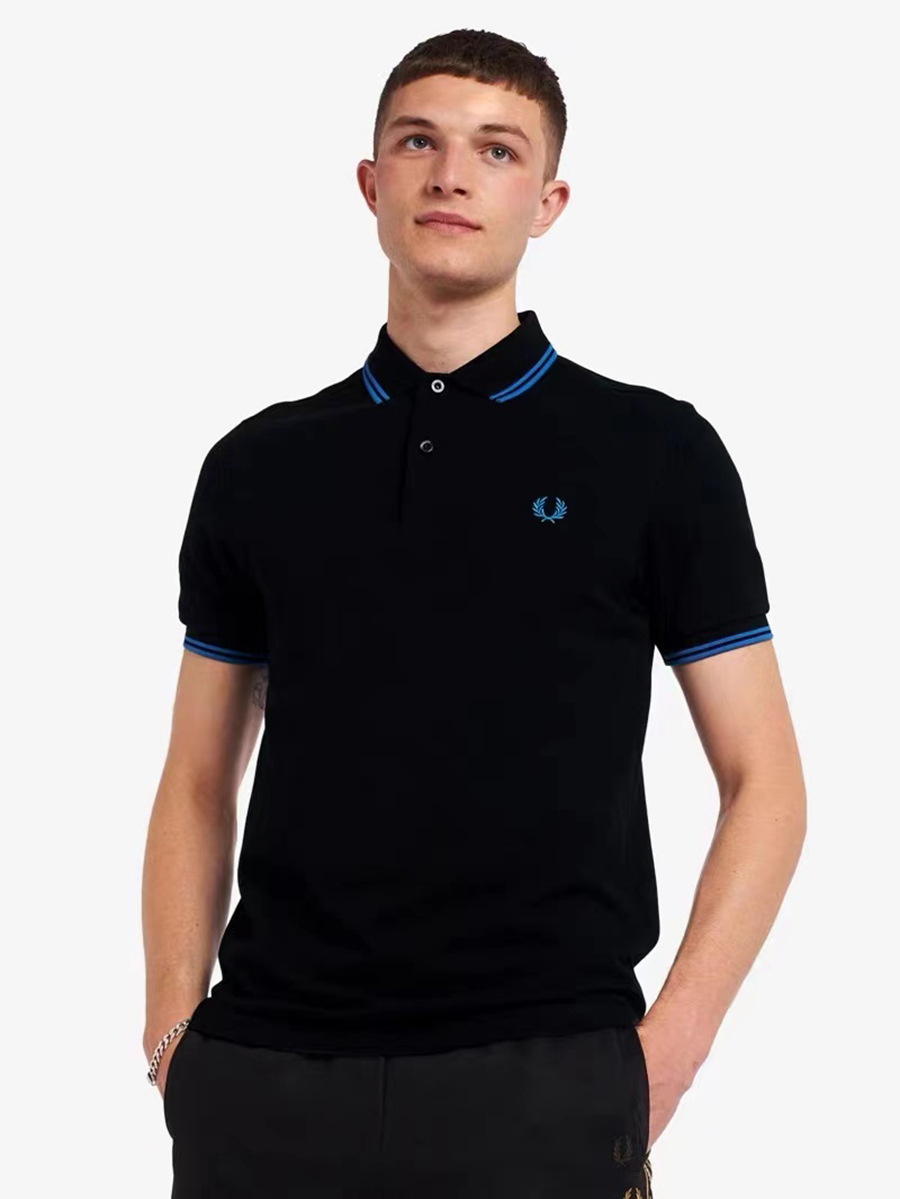 Fred Perry FRED PERRY Lúa mì mùa hè ngắn tay ve mỏng polo cotton đơn kinh doanh giản dị người đàn ôn