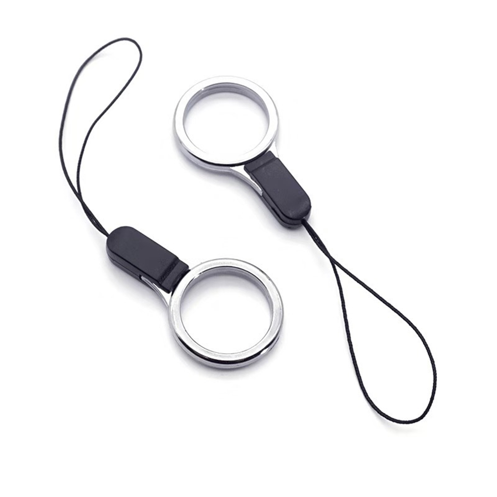 Large Storage 2Pcs Plastic Finger Ring Lanyard Strap Universal Cord Accessories for Keys Phone
