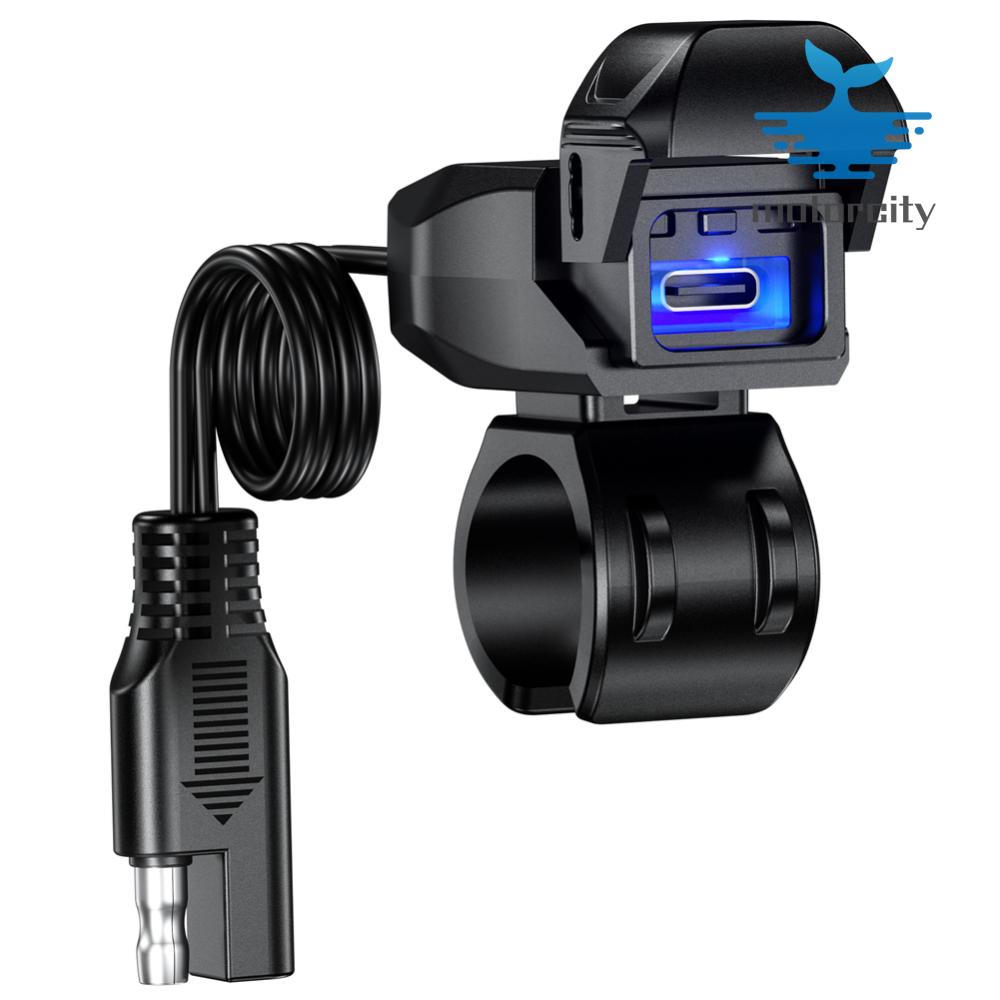 Motorcycle USB Charger IP66 Waterproof Quick Charger Socket 9V