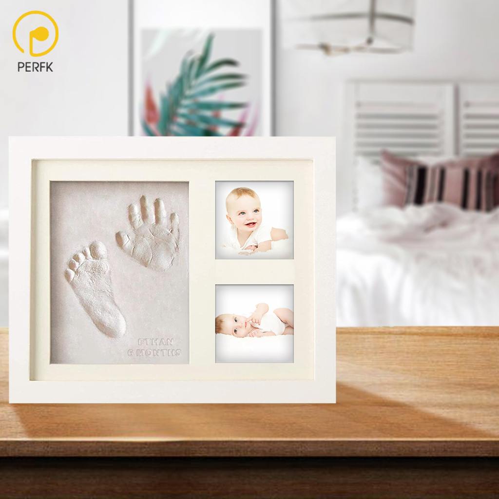 Baby Clay Handprint Footprint Kit Newborn Inkpad W/ Wood Photo Frame for Baby Shower Pets Paw Girls and Boys Memorable Keepsake ราคา 23,930 บาท*ส่งฟรี