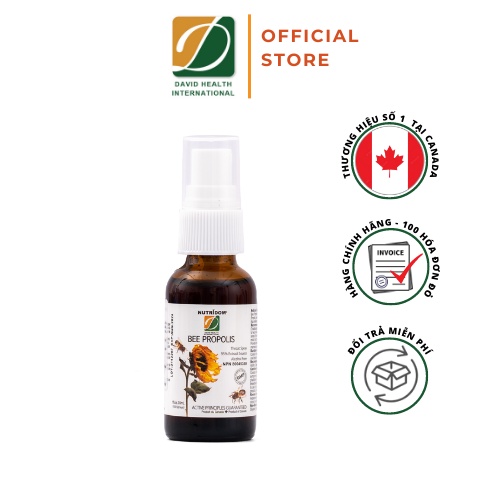 Xịt Họng Keo Ong Bee Propolis David Health Hỗ Trợ Giảm Ho Đau Rát Họng 30ml