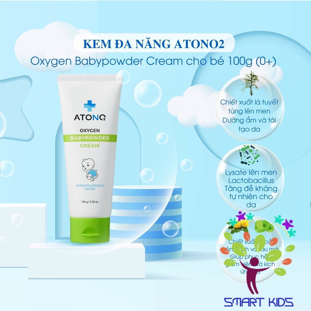 Kem Hăm Baby Powder Oxygen Antono2 Cho Bé Từ 0m+