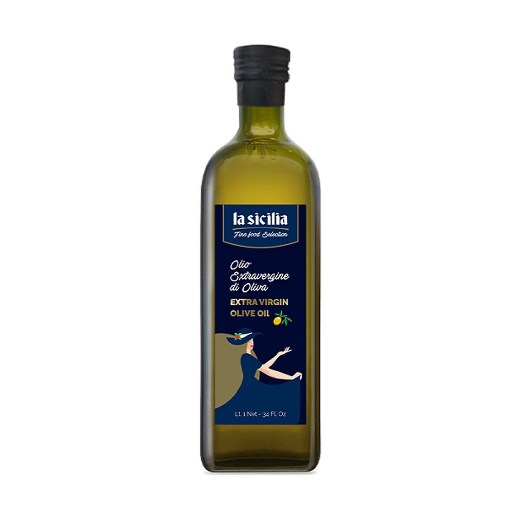 Dầu Oliu Nguyên Chất Olive Extra Virgin La Sicilia/Dante 1 Lít