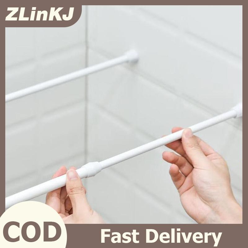 ZLinKJ 30-90Cm Có Thể Điều Chỉnh Rèm Thanh Mùa Xuân Nạp Mở Rộng Kính Thiên Văn Cực Cho Phòng Tắm Thanh Tắm Không Có Khoan Treo Thanh