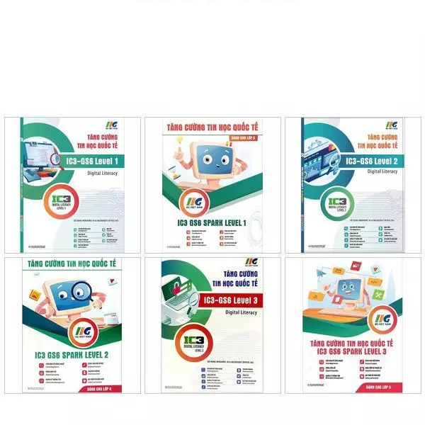 Sách Tăng Cường Tin Học Quốc Tế Spark IC3 - Level 1, 2, 3 (Trọn bộ)
