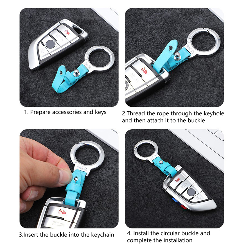 BU🦺🔩 Cá Nhân Chống Mất Chìa Khóa Mặt Dây Chuyền Da Keychain Chìa Khóa Xe Chủ Xách Tay Carabiner Vành Đai Thắt Lưng Khóa Bền Vòng Chìa Khóa Cho Nam Giới