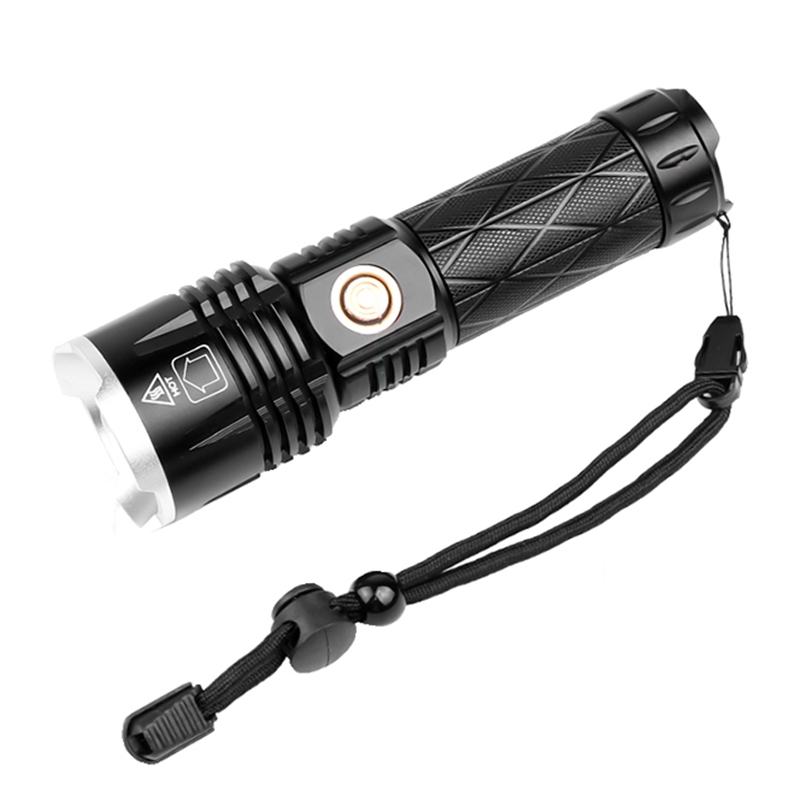 XHP90 LED Flashlight Adjustable Zoom Waterproof Camping Flashlights