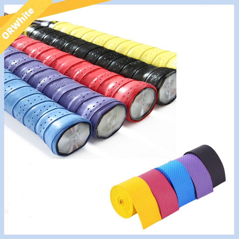 ORWHITE SHOP 5pcs Color Random Cao thủ Thương hiệu Đầy màu sắc Chống trượt Phụ kiện thể thao Mồ hôi được hấp thụ Cán vợt cầu lông