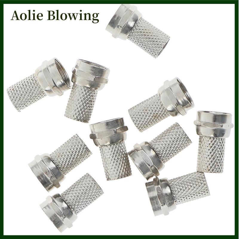 Aolie 10 cái 75-5 f kết nối vít trên loại cho RG6 vệ tinh TV Antenna Coax Cable