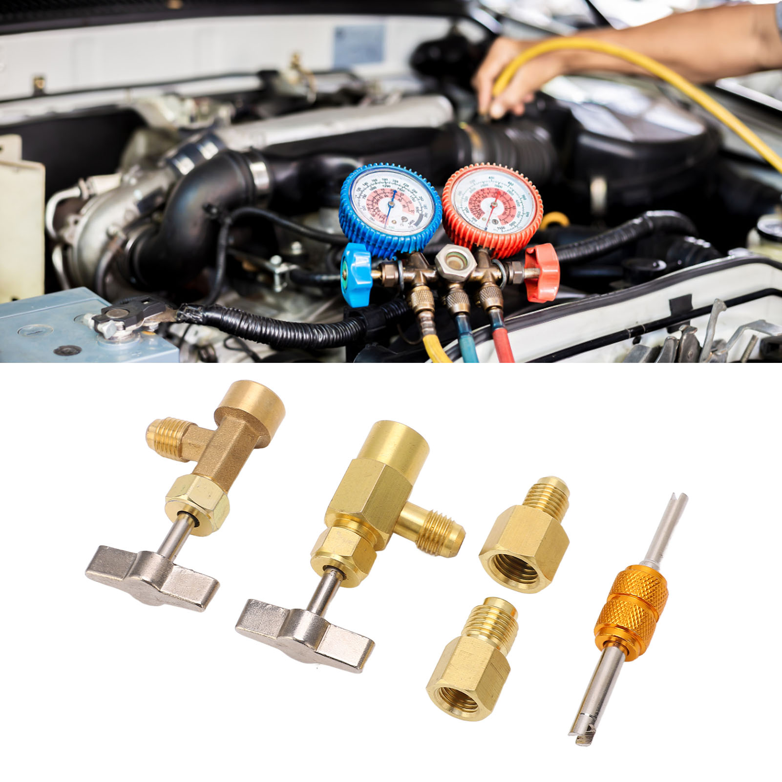 Tự niêm phong có thể Van vòi Chất làm lạnh bền có thể Van vòi chống gỉ R134a cho hệ thống điều hòa không khí xe hơi