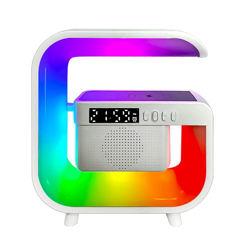 Wireless Charger Stand Bluetooth 5.0 Speaker Multifunction FM TF RGB Night Light Fast Charging Stati