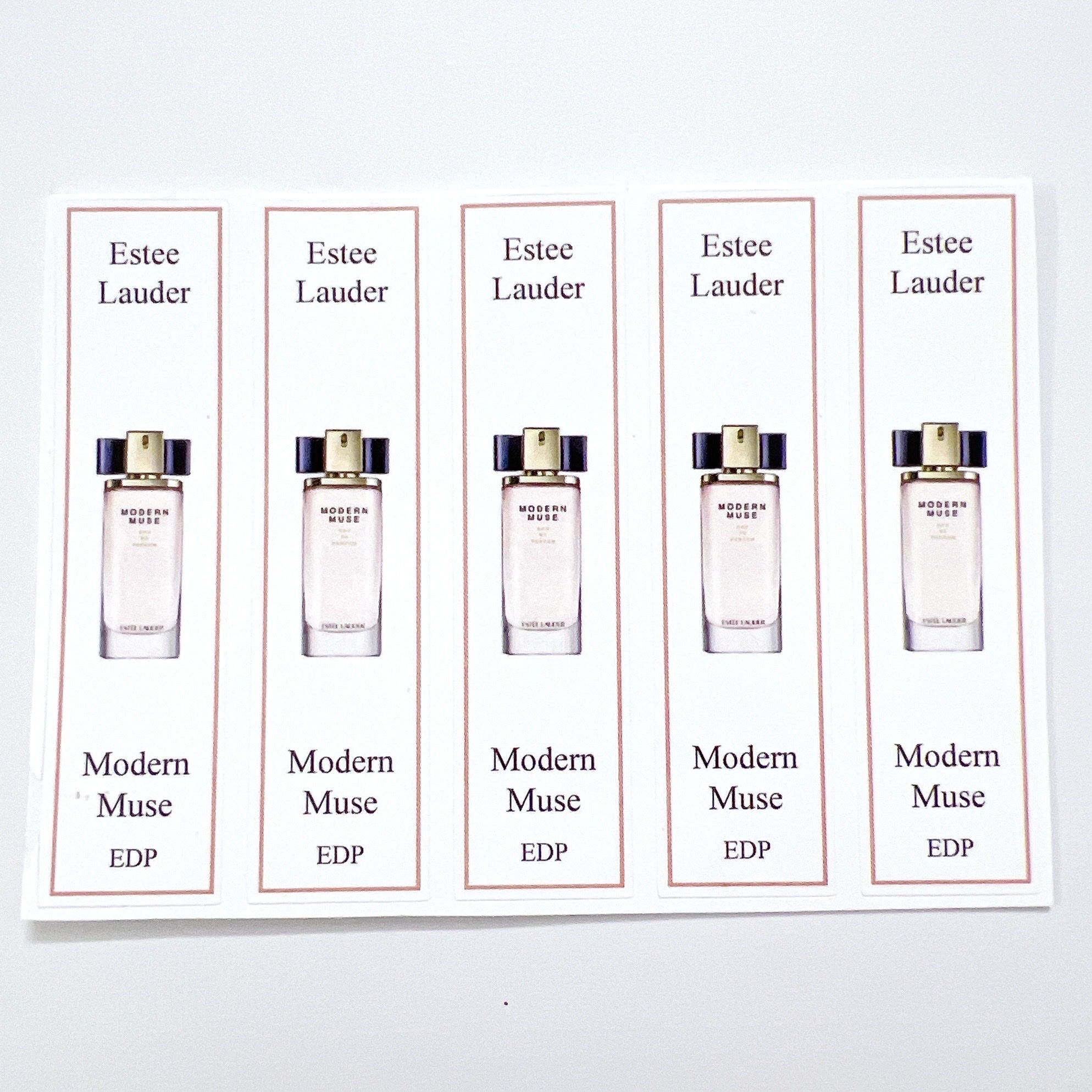 10 Tem Giấy Dán Chai Nước Hoa Estee Lauder cho chai chiết đủ các dòng.