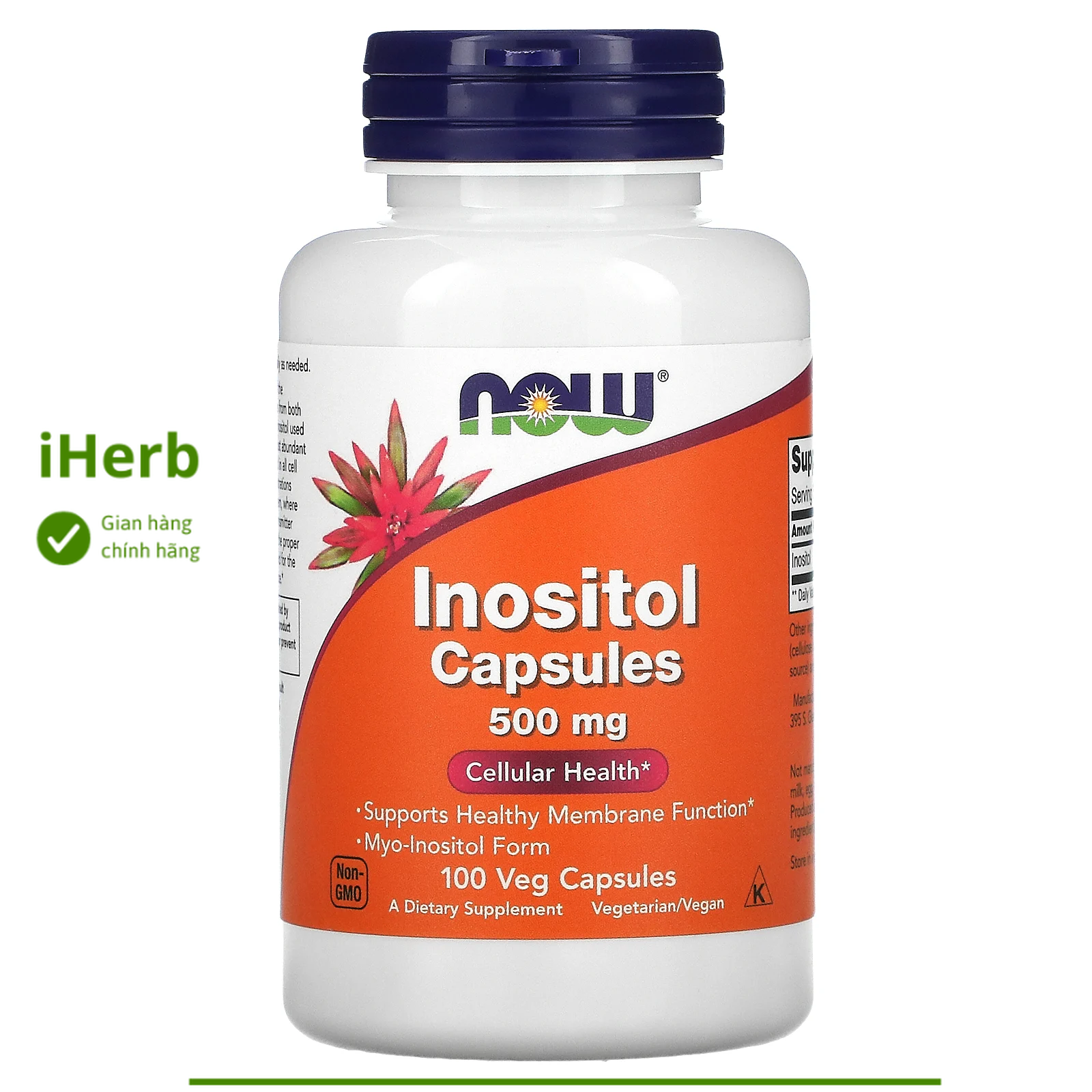 Viên uống bổ sung B-Complex Inositol 500 mg NOW Foods (100 viên) - iHerb Việt Nam