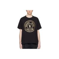 VERSACE JEANS COUTURE T Shirts Mens Black Crew Neck Moderate Straight Fit