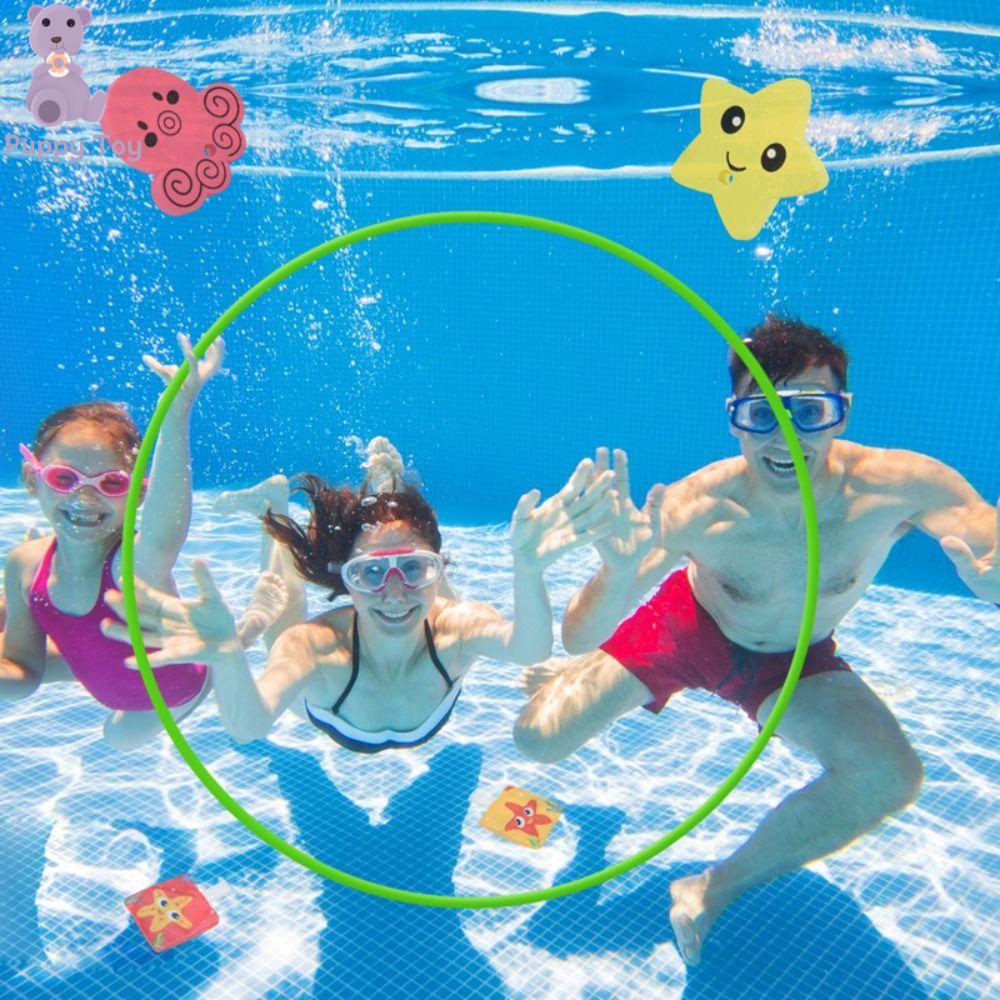 TESDFD Tái sử dụng Đồ chơi vòng lặn Không biến dạng 80cm Vòng bể bơi Đồ chơi lặn Vòng lặn Quà Tặng trẻ em