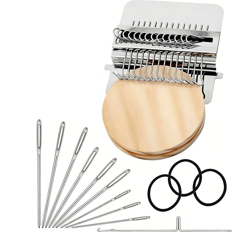 【Latest model】Knit Patch Looms Kit Mini Portable Weaving Tool for DIY Crafts Mending DIY Weaving Art
