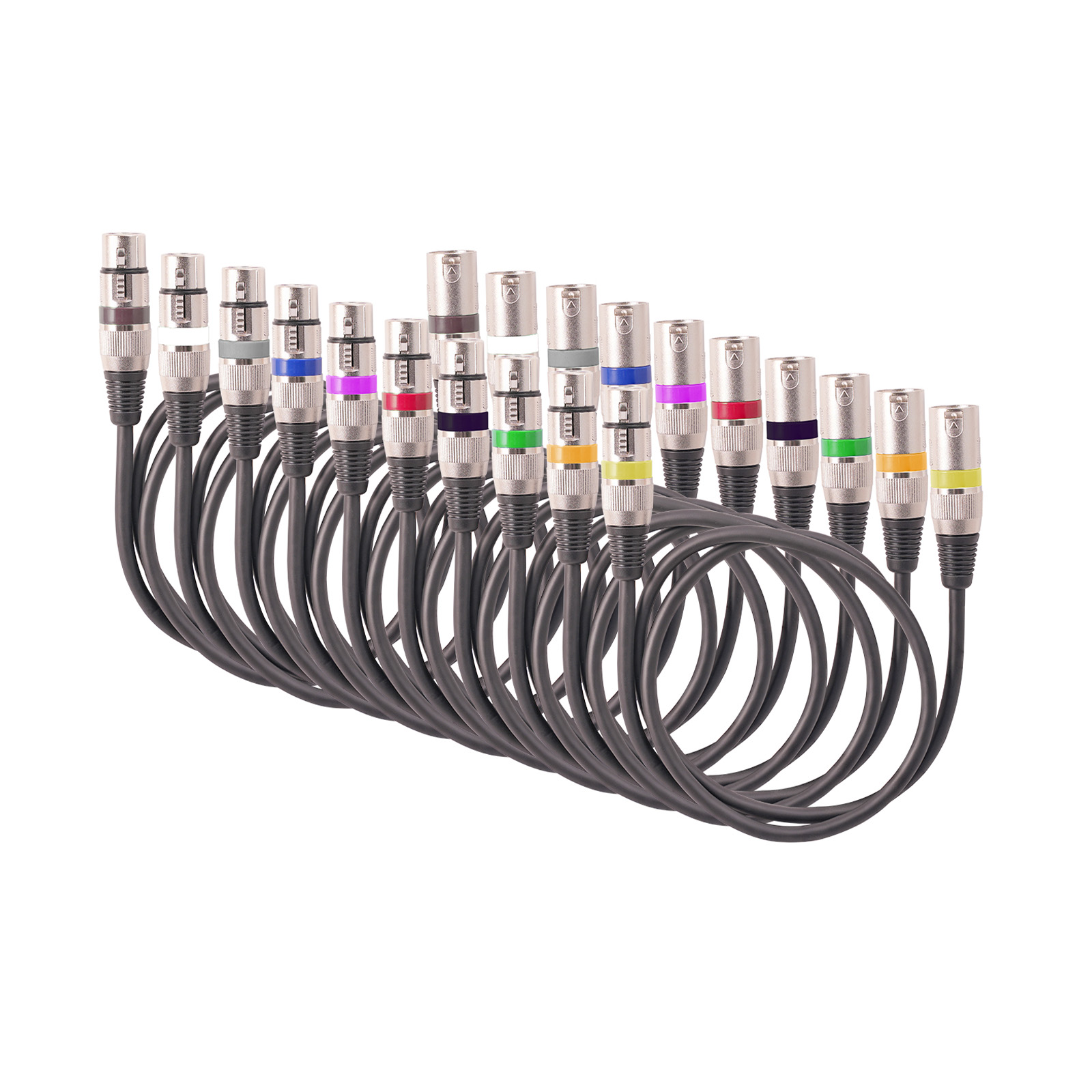 10pcs 1.5M 5ft XLR Cable DMX Stage Light Cable 3
