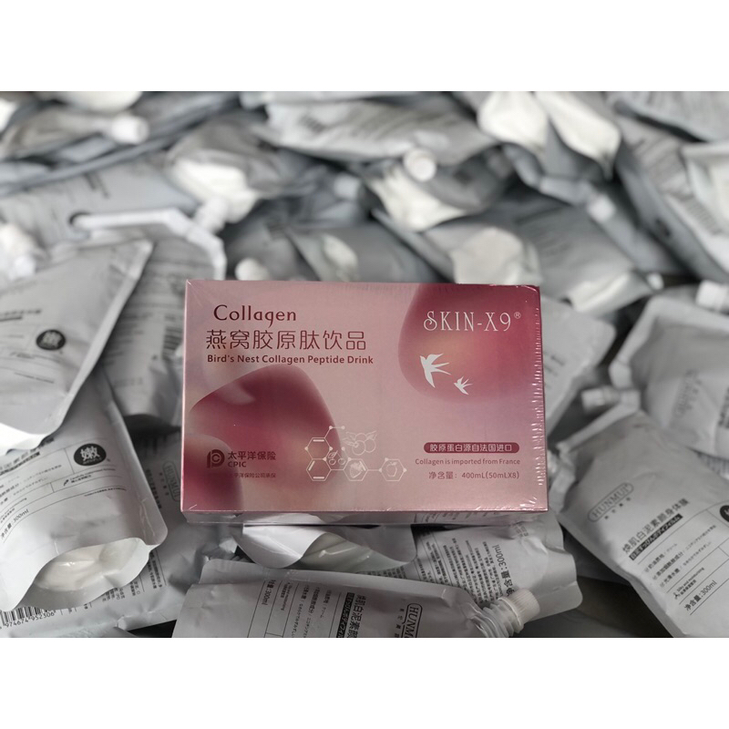 Collagen yến hồng Skin X9 chính hãng