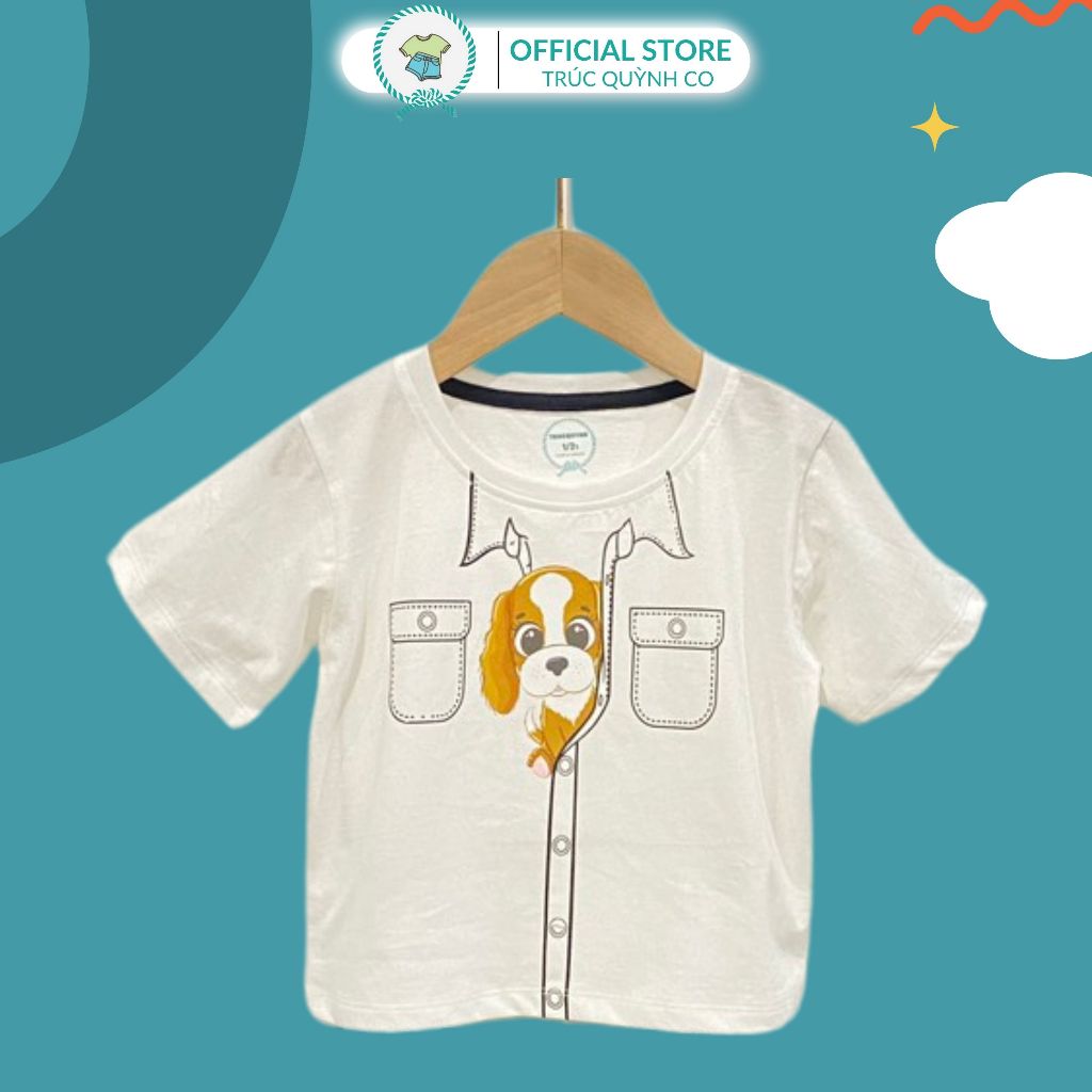 Áo Thun Bé Gái Hình Chú Chó Hoạt Hình Siêu Cute, Truc Quynh Co(12kg đến 33kg) - 5