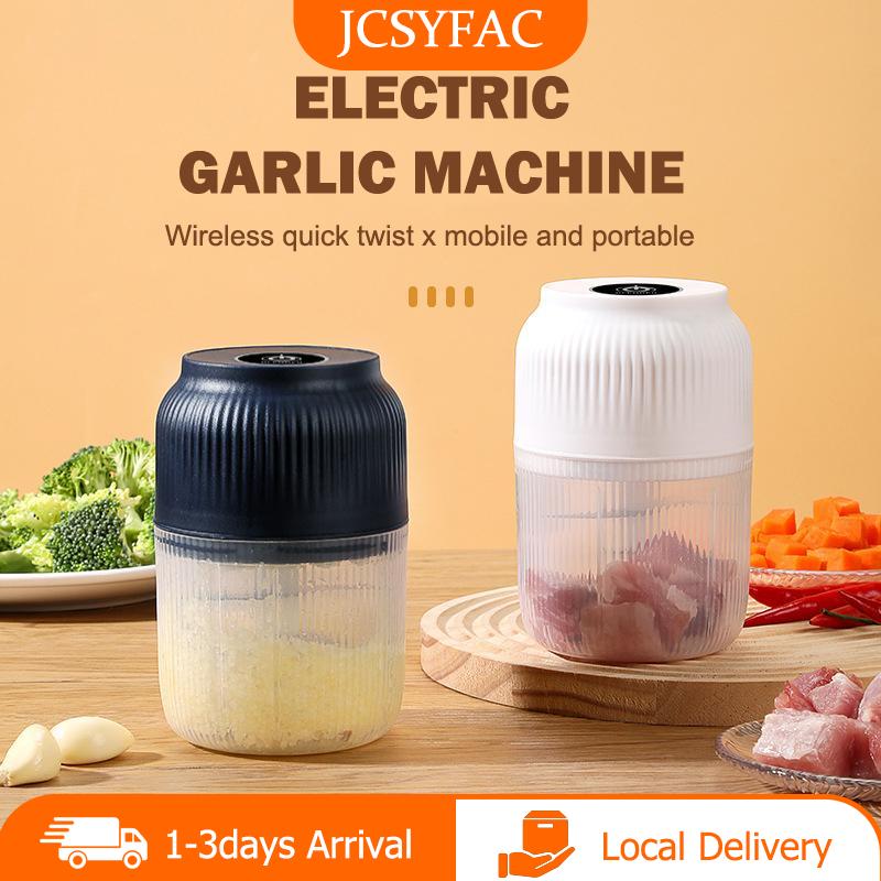【JCSYFAC】 Xách Tay Điện Tỏi Máy Nghiền Không Dây Có Thể Sạc Lại Thực Phẩm Chopper Cho Nhà Bếp Ngoài Trời Thịt Nướng Thực Phẩm Prep