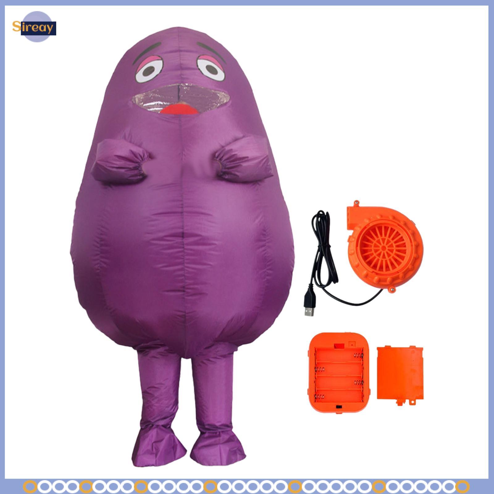 Acituna Inflatable Grimace Costume Role Play Outfit Jumpsuit Funny Halloween Cosplay Costume for Themed Parties Carnival Photo Props ราคา 2,412 บาท*ส่งฟรี
