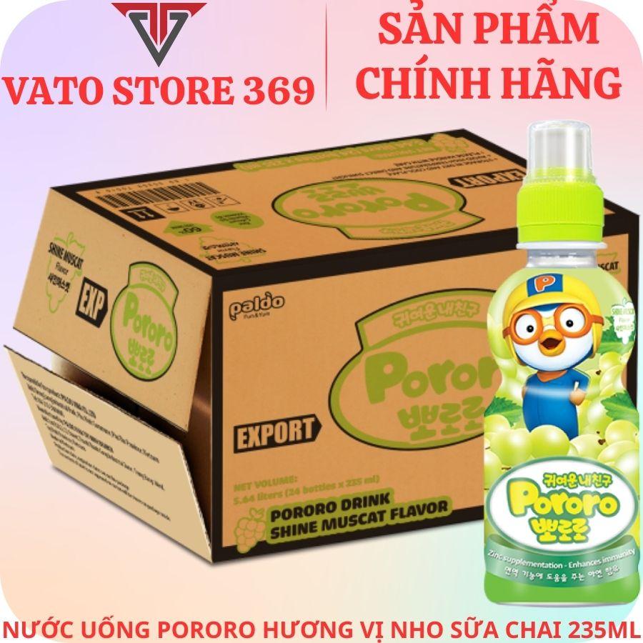 Pororo Drink with Grape and Milk Flavor, 235ml Bottle