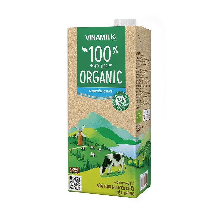 Combo 2 hộp Sữa tươi tiệt trùng Vinamilk 100% Organic không đường