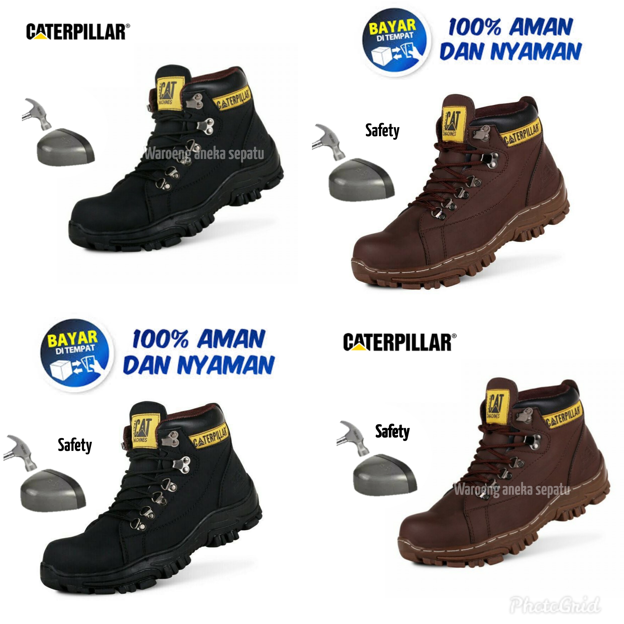 caterpillar safety shoes without laces