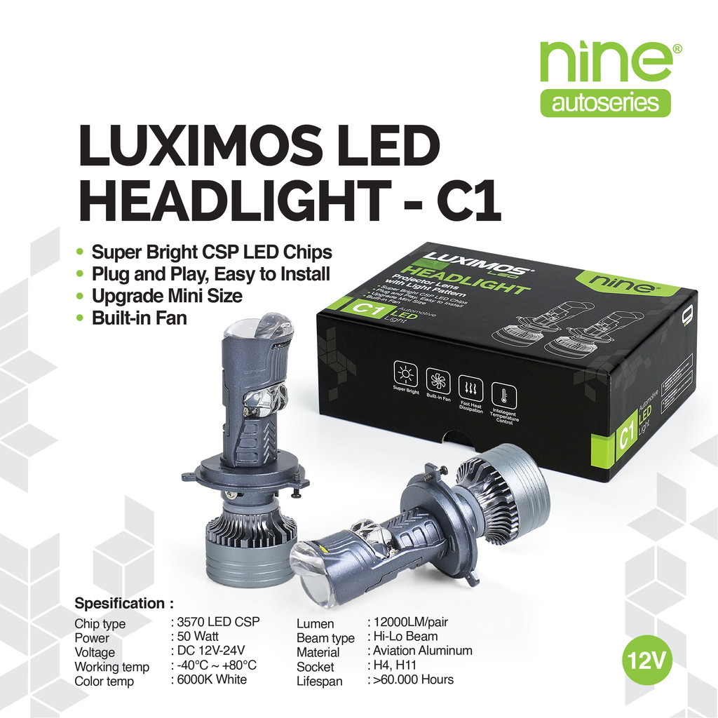 Luximos Headlight 50W H4 Lhd Mini Projector Biled Mini Laser Super Bright C1 - Nine Autoseries Harga 499,900 Ringgit*Penghantaran Percuma