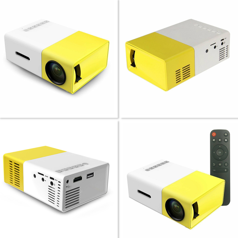 YG300 Máy chiếu Mini 1080P Máy chiếu HD Hướng Dẫn Sử Dụng Zoom Máy Chiếu Điện thoại thông minh Ngoài Trời Movie Đối Với PC TV U Đĩa Thẻ SD