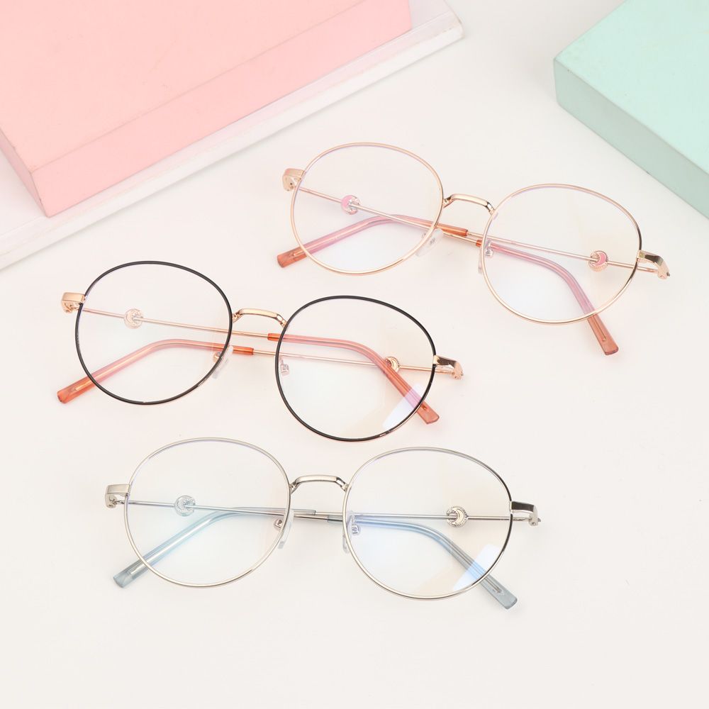 SUALTY Unisex Khung loại tròn Bức xạ tia xanh Kính mắt gương phẳng Kính đeo mắt Chống tia cực tím Kính cận thị