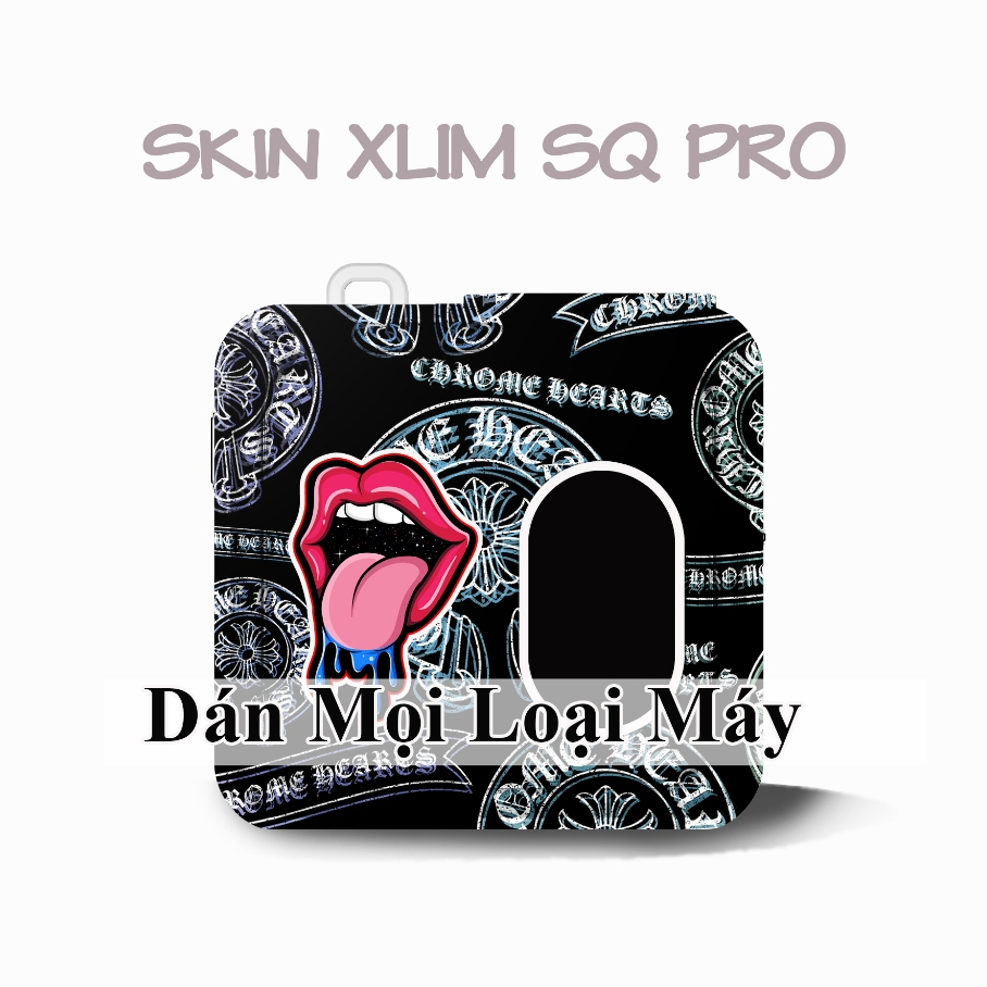 Miếng dán Skin Xlim SQ pro In Hình Chrome cho Điện thoại se v2 riil x Oxva oneo Ninja pro Oách xà lá