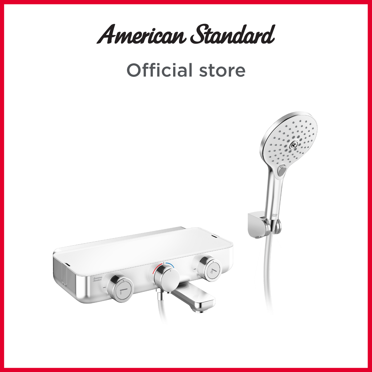 เครื่องมือช่างและอุปกรณ์ปรับปรุงบ้าน American Standard อเมริกันสแตนดาร์ด EasySET? อ่างอาบน้ำและฝักบัวก้านแข็ง Auto Temp-T2 A-4954-200B-AT