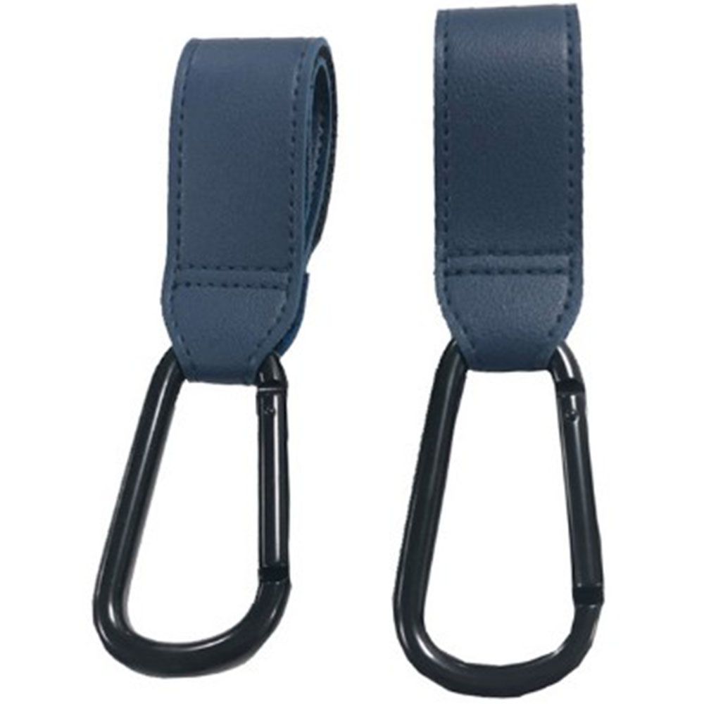 RUNNA Tiện lợi 1/2 Cái Hợp kim nhôm Carabiner Xoay 360 độ Da PU Phụ kiện xe đẩy Dụng cụ xếp giỏ hàng Móc xe đẩy Móc xe đẩy cho bé Kẹp móc xe đẩy