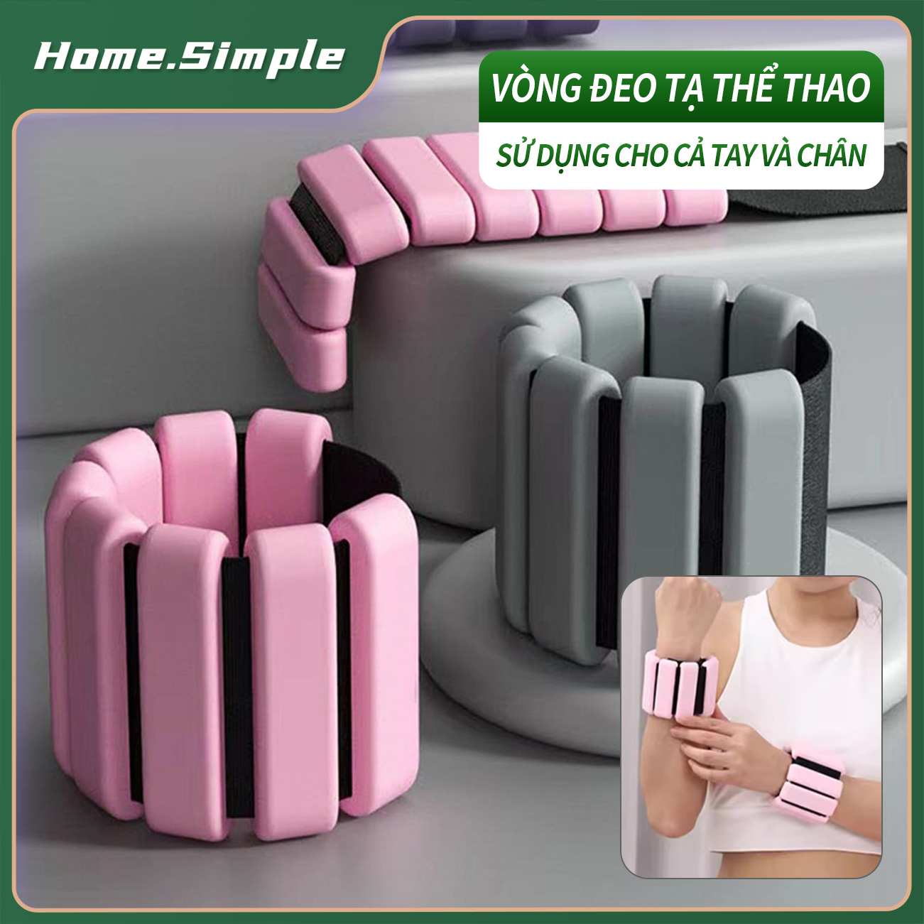 Tạ Đeo Tay Tạ Chân Túi Cát Đeo Cổ Tay Mắt Cá Chân Chất Liệu Bột Sắt Mịn Hỗ Trợ Tập Thể Lực Tập Gym Tập