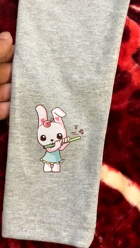 Legging Anak Perempuan Bahan Kaos Katun Spandek Usia 1-10 Tahun Polos Fashion /Bawahan Anak Perempuan Setrip Poliester / Motif Kelinci Suling