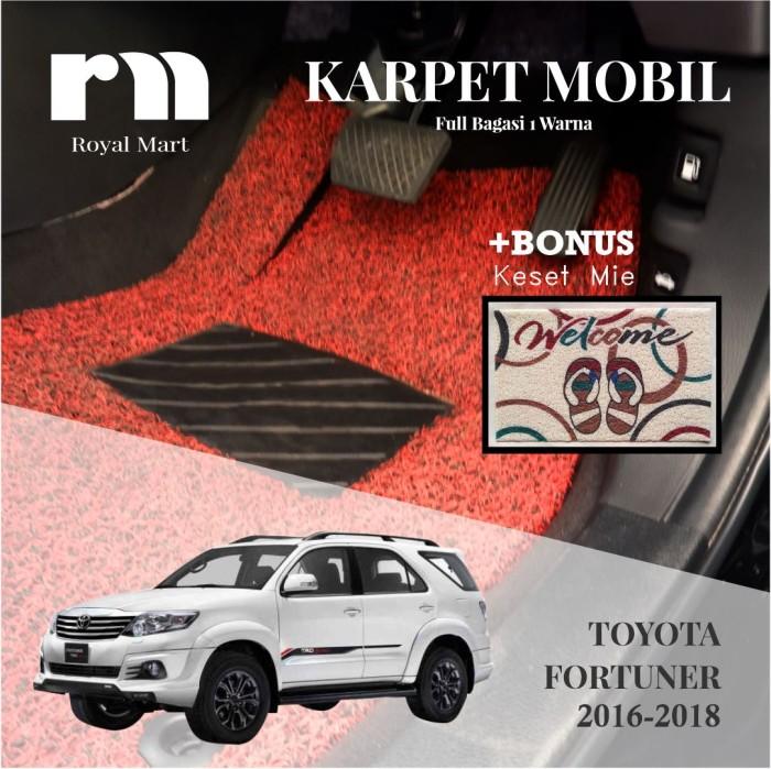 KARPET MOBIL-TOYOTA FORTUNER 2016-2018 FULL BAGASI 1 WARNA -RM3 Variasi Harga 1,522,000 rupiah*Gratis Ongkir