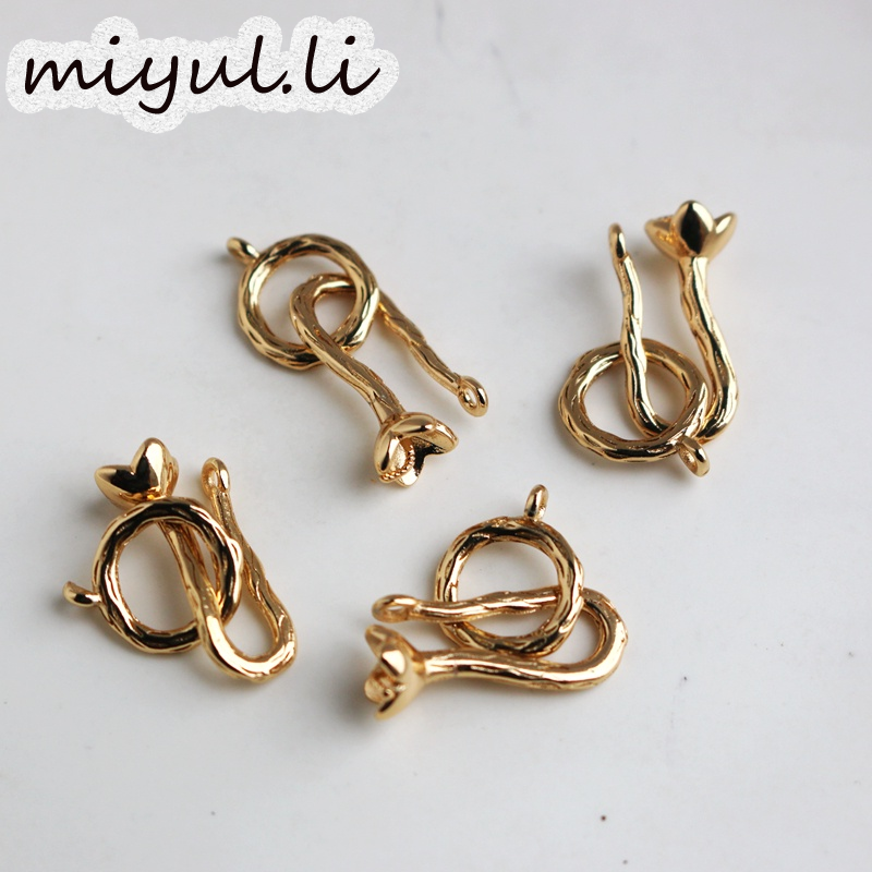 miyuli ล็อค Bolt shocker ลวด/แขนเข็มขัด14K ทองแดงสีเหลือง Kim DIY ราคา 19 บาท*ส่งฟรี