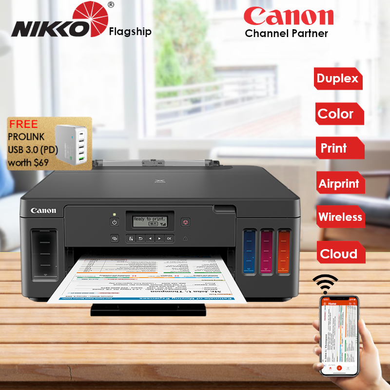 [Local Warranty] Canon PIXMA G5070 Refillable Ink Tank Wireless All-In-One Inkjet Printer G-5070 G5070 Singapore