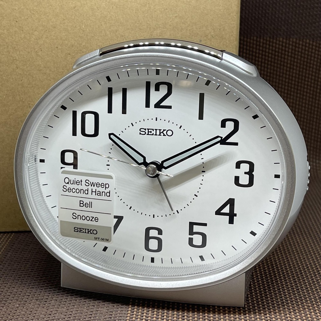 [Local SG Seller] Seiko Clock QHK059S Quiet Sweep Silent Movement Bell Alarm Light Alarm Clock QHK059