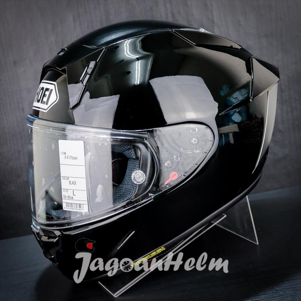 SHOEI HELM X15 SOLID | BLACK GLOSSY | XFIFTEEN SNI Harga 12,958,000 rupiah*Gratis Ongkir