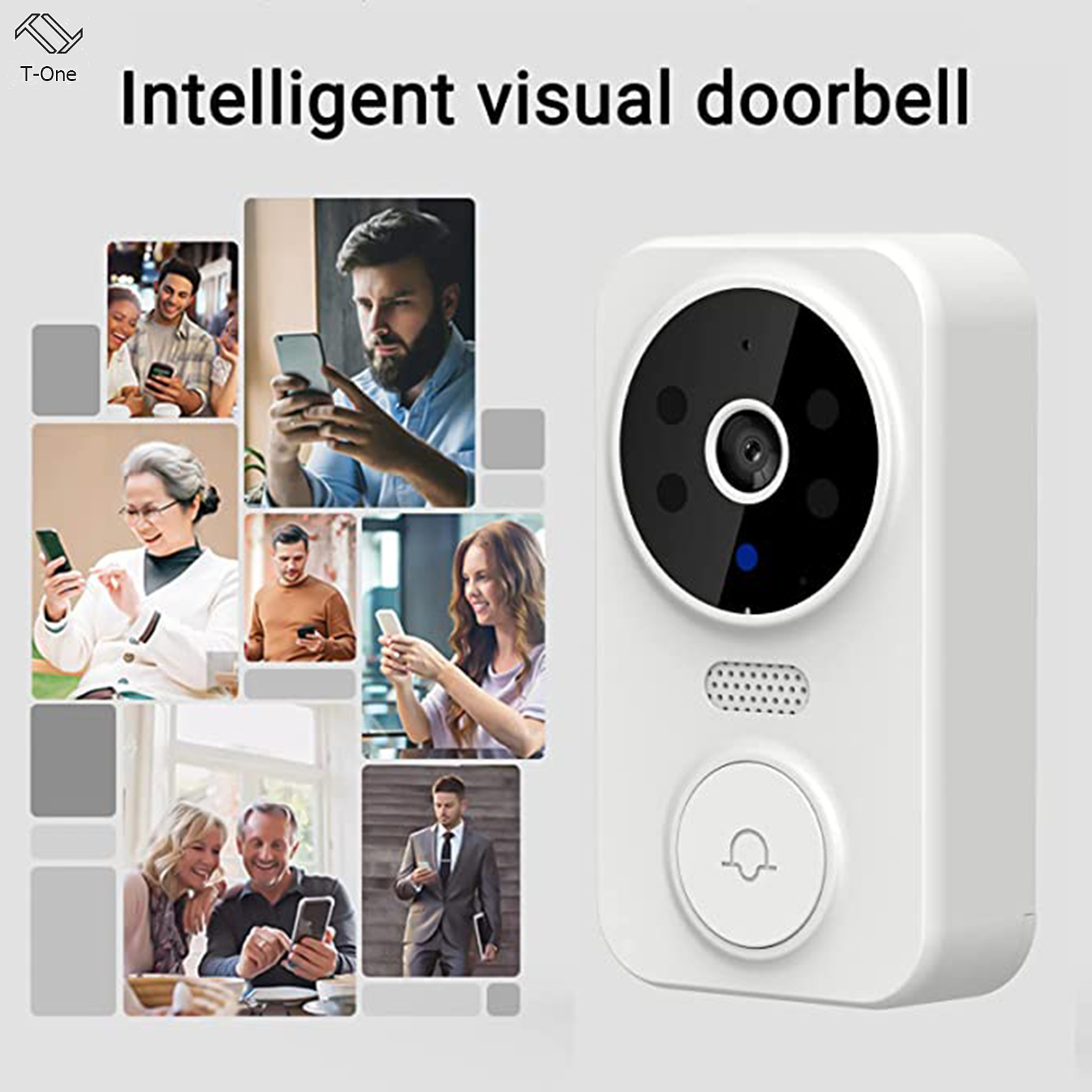 T-One Không Dây Wifi chuông cửa trực quan Hai-Cách liên lạc bằng giọng nói chuông cửa Cho Nhà Văn Phòng Lớp học
