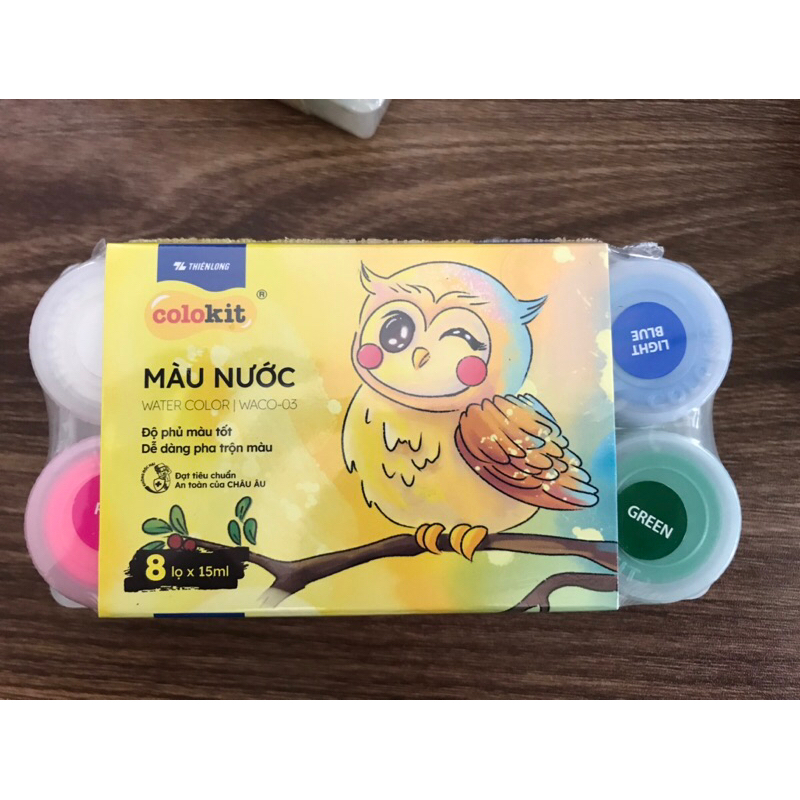 Màu nước 8 màu 𝗧𝗵𝗶𝗲̂𝗻 𝗟𝗼𝗻𝗴 Waco-03 15ml 𝗰𝗵𝗶́𝗻𝗵 𝗵𝗮̃𝗻𝗴 [𝗡𝗵𝗮̀ 𝗦𝗮́𝗰𝗵 𝗕𝗮̉𝗼 𝗛𝗮̂𝗻]