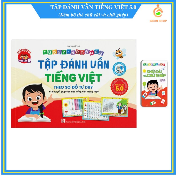 Tập đánh vần tiếng việt phiên bản mới nhất 5.0 - tập đọc, ghép vần - quét mã qr nghe hướng dẫn đọc