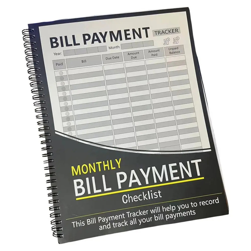 Monthly Bill Organizer Payment Tracker Planner Notebook Home Budget Spreadsheet Expense & Bill Track