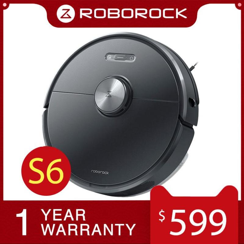Roborock 2019 Latest Model S6 Xiaomi Cordless Robotic Vacuum Cleaner Mijia MiHome Gen3 Robot Water Tank Spin Mop Sweeping Mopping Floor Brush Broom Singapore
