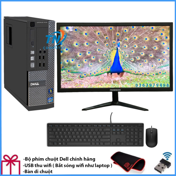 Bộ Máy Tính Để Bàn, Bộ Máy Tính Văn Phòng DELL i5 2400 Ram 8GB SSD 240GB và Màn Hình Máy Tính 19 inch, 20 inch, 22 inch, 24 inch. Tặng Kèm Bàn Phím, Chuột DELL Chính Hãng, Usb Wifi Và Bàn Di Chuột.Hàng Nhập Khẩu - Bảo Hành 12 Tháng