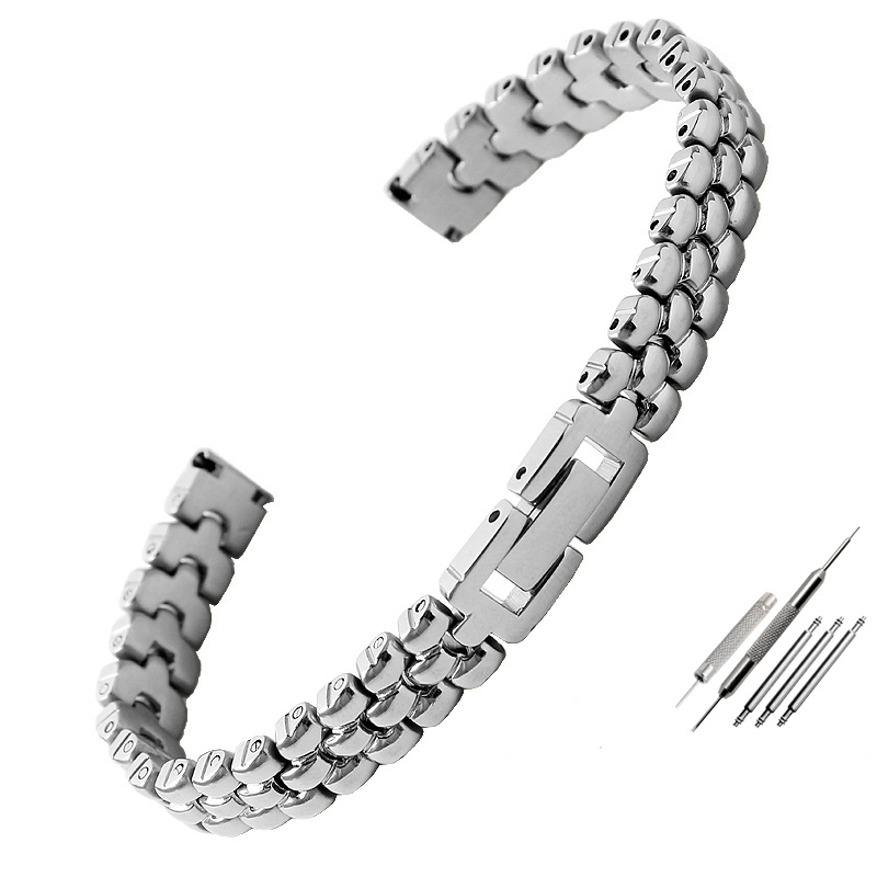 Nfrxs Dây đeo đồng hồ nữ hóa thạch Swarovski 10mm 12mm cho Swarovski Dây đồng hồ Armani ar1926 1925 